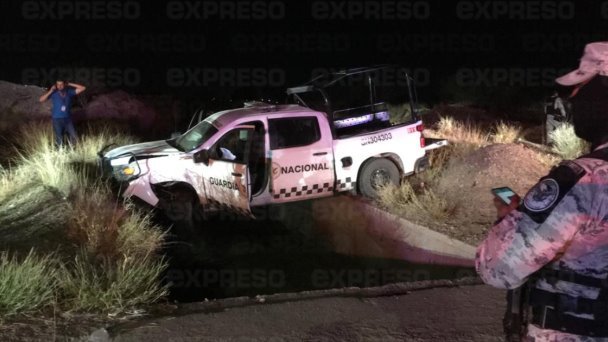 Al menos cuatro elementos de la Guardia Nacional heridos en accidente Al menos cuatro elementos de la Guardia Nacional heridos en accidente
