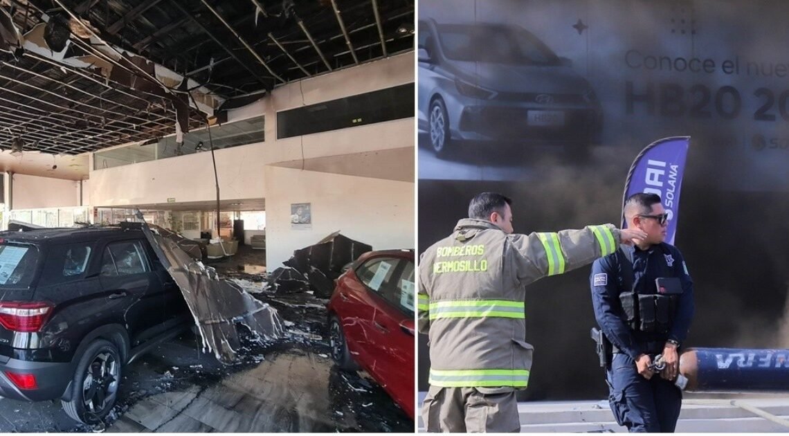 Hermosillo: Incendio en agencia Hyundai deja daños en 12 autos Hermosillo: Incendio en agencia Hyundai deja daños en 12 autos