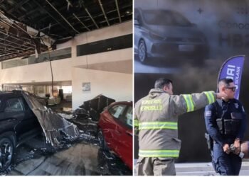 Hermosillo: Incendio en agencia Hyundai deja daños en 12 autos
