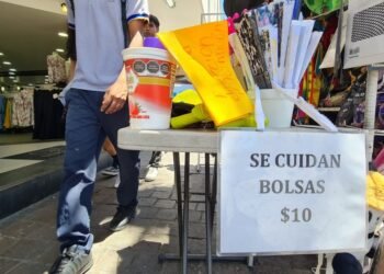 La señora Adela antes cuidaba bolsas “de favor”, ¡Ahora cobra 10 pesos!