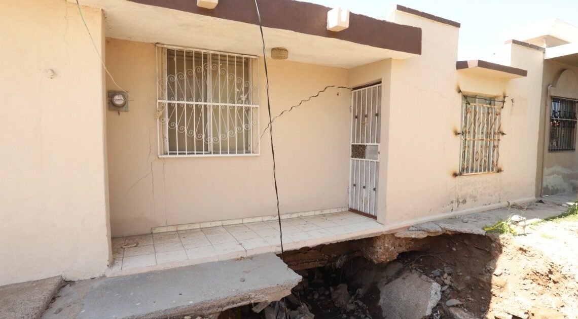 Hermosillo: Por el riesgo tres familias dejan sus casas en la Sahuaro Indeco