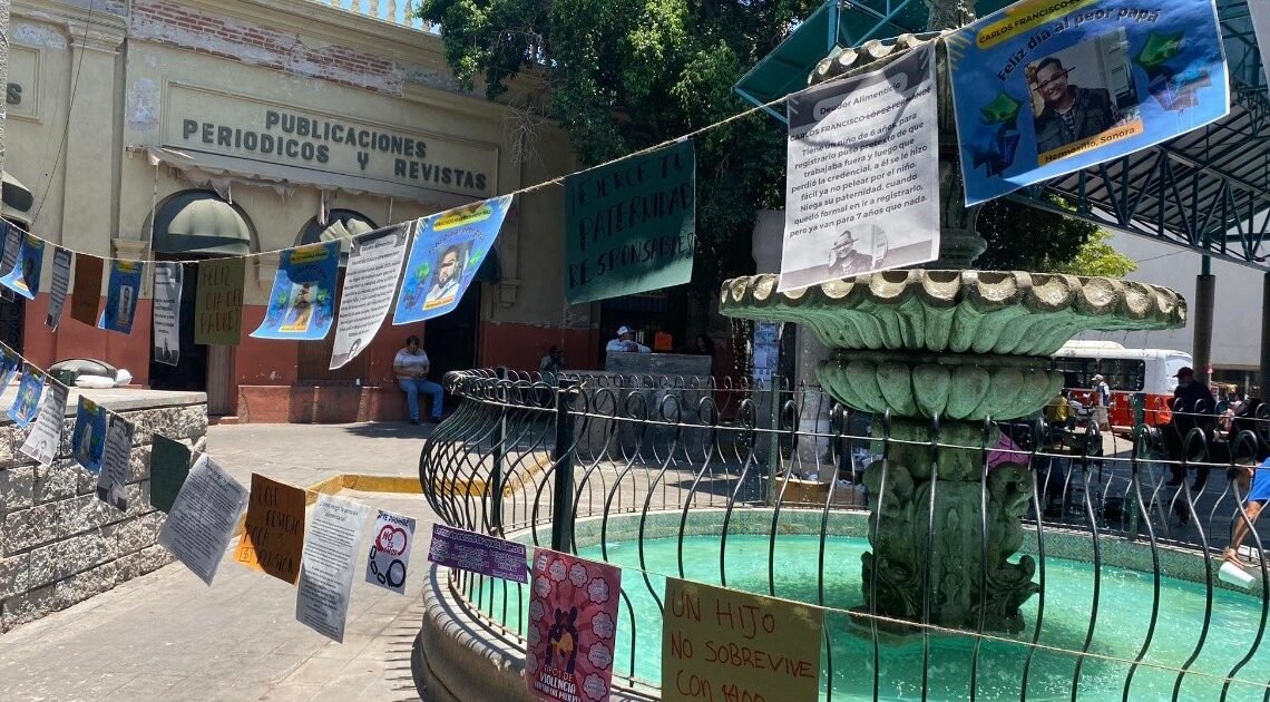 Exhiben a deudores alimenticios en “Tendedero” expuesto en el Mercado Municipal