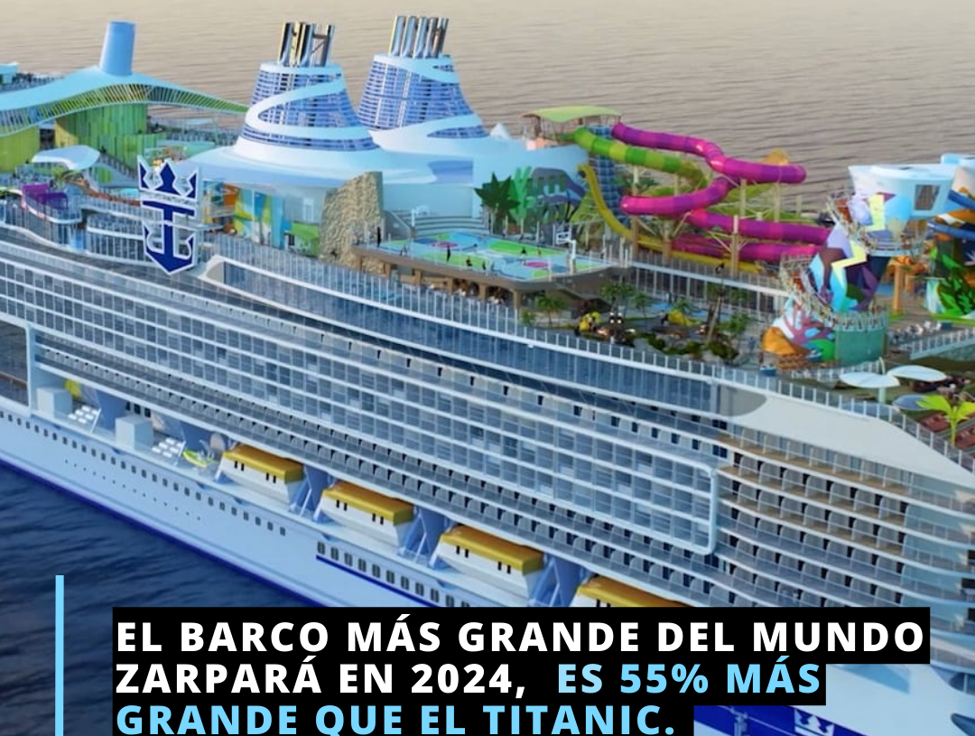 Zarpará el 2024 barco 55 veces más grande que el Titanic Zarpará el 2024 barco 55 veces más grande que el Titanic
