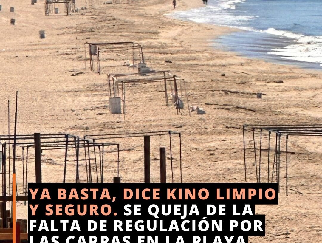 Piden una vez más retirar o regular carpas en la playa Piden una vez más retirar o regular carpas en la playa