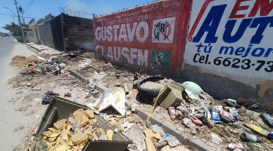 Hermosillo: Vecinos denuncian problemas graves en predio abandonado de la colonia CNOP; quema de basura, venta de drogas y crímenes