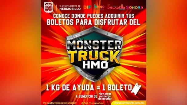 Monster Truck HMO; cómo y dónde adquirir tus boletos Monster Truck HMO; cómo y dónde adquirir tus boletos