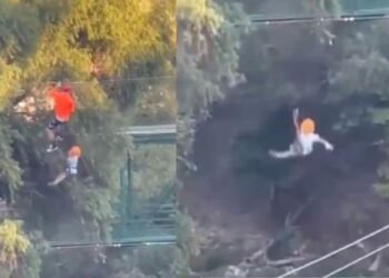 Niño cae de una tirolesa al romperse su arnés en Parque Fundidora