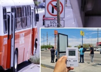 Calor en Hermosillo: Usuarios de transporte público piden sombra para esperar camión