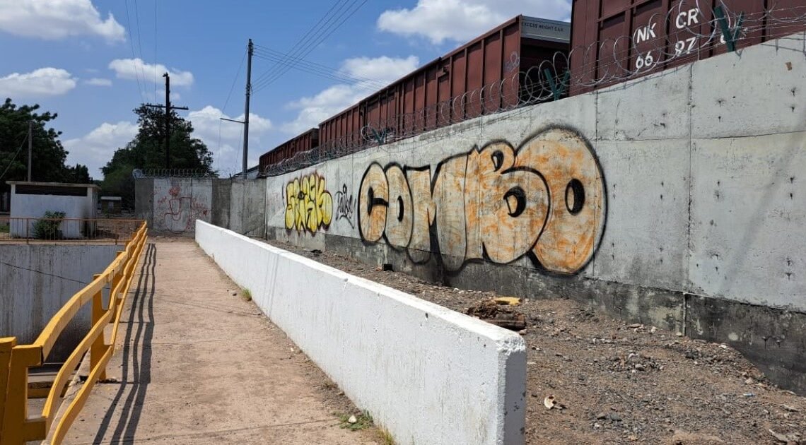 Construyen barda contra robos a tren en Ciudad Obregón