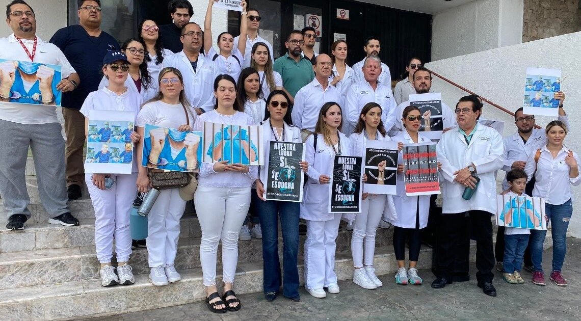 Se manifiestan médicos anestesiólogos de Hermosillo, exigen se regule uso del fentanilo en Sonora