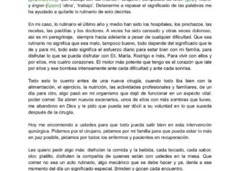 Una carta estremecedora