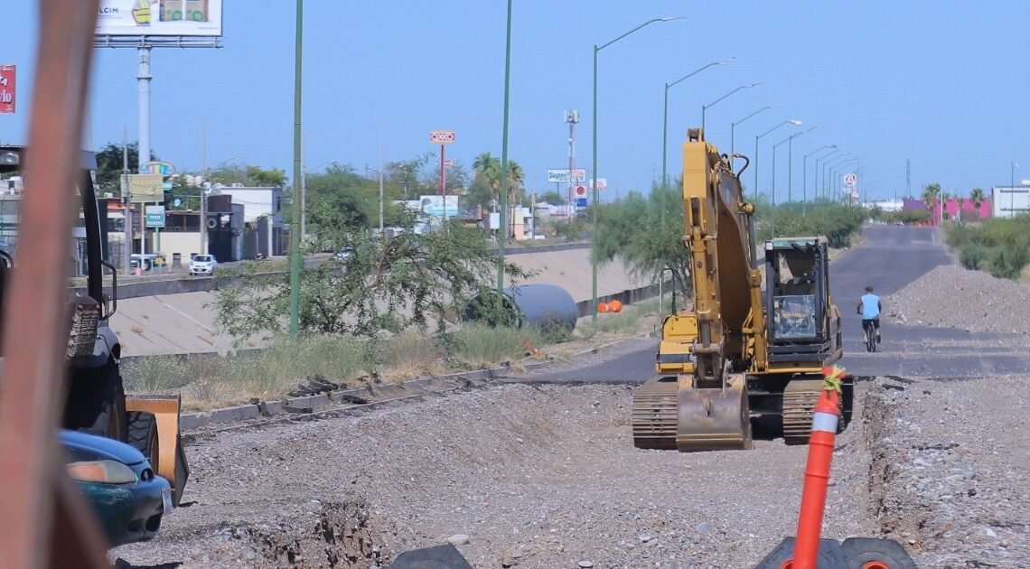 Hermosillo: Avance del 65% en la rehabilitación de bulevar Paseo Río Sonora tras colapso de colector sanitario