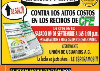 Preparan movilización por incremento en tarifas eléctricas