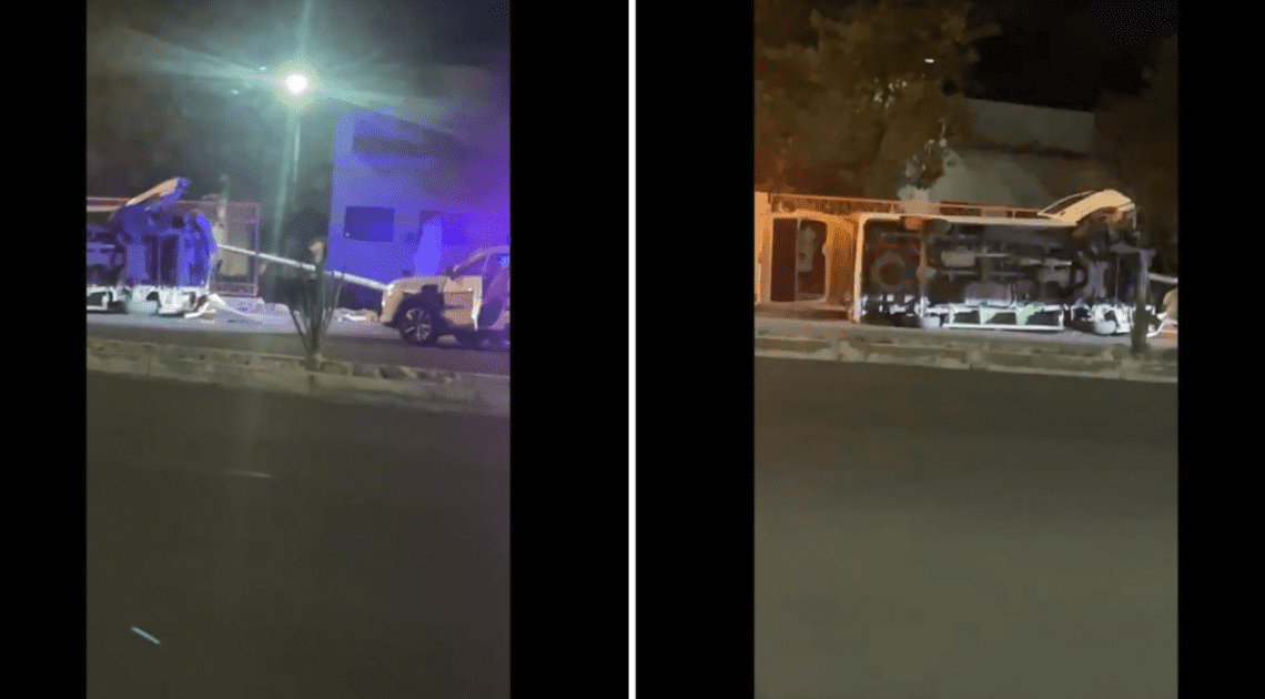 VIDEO: Choca van contra barda de la Unison; tome precauciones al circular por el bulevard Luis Encinas