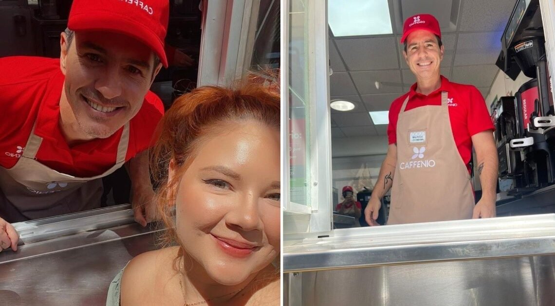 El actor Mauricio Ochmann sorprende atendiendo a clientes en una cafetería de Hermosillo