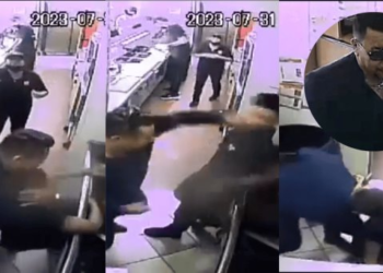 Da brutal golpiza a empleado de restaurante por pedirle que hiciera fila