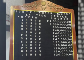 Resultados del Sorteo Mayor 3896 de la Lotería Nacional