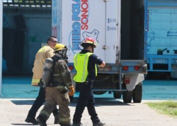 Fuga de amoniaco moviliza a cuerpos de emergencia en Hermosillo