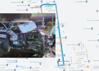 Intensa persecución en auto y a pie acaba con choque de patrulla, disparos y arresto de dos personas en Hermosillo