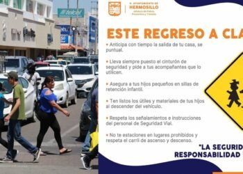Policía municipal de Hermosillo implementa operativo para el regreso a clases