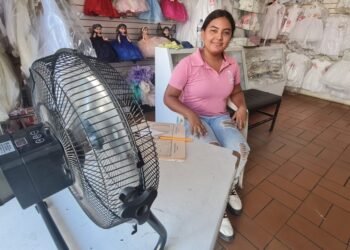 Hermosillo: Comerciante del Mercado Municipal usa energía solar para mitigar el calor