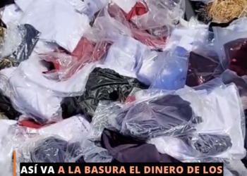 Encuentran uniformes nuevos tirados