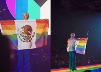 Christian Chávez Desata Polémica al Ondear Bandera de México con Colores LGBT+