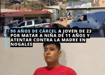 90 años de cárcel  a joven de 23 por homicidio de niña en Nogales