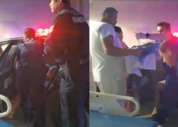 Mujer da a luz en su carro a mitad de la noche y es auxiliada por policías