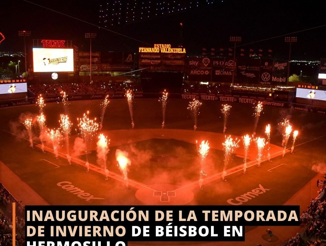 Inauguración de la temporada de invierno de béisbol en hermosillo