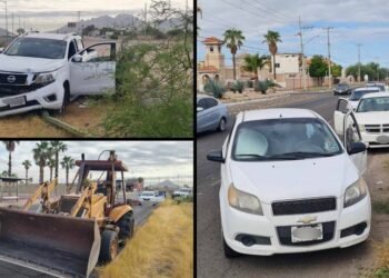 Se registran dos choques en Paseo Río Sonora a pocos metros de distancia