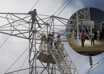 Más de 10 horas después, sujeto decide bajar de una torre de alta tensión