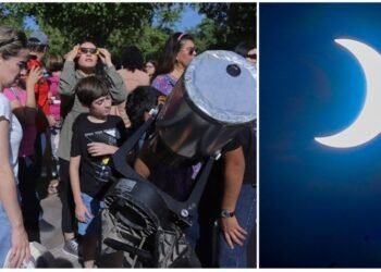 Hermosillenses atestiguan la maravilla astronómica del eclipse anular de Sol 