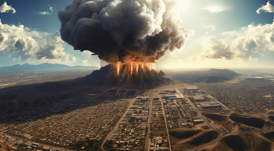 Así se vería Hermosillo si cayera una bomba nuclear similar a la de Hiroshima, según la inteligencia artificial de Midjourney Así se vería Hermosillo si cayera una bomba nuclear similar a la de Hiroshima, según la inteligencia artificial de Midjourney