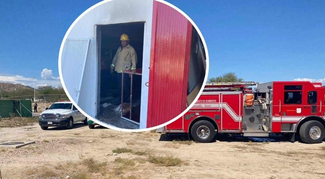 Protección Civil y Bomberos de Hermosillo controlan incendio en bodega de la UVM Sonora