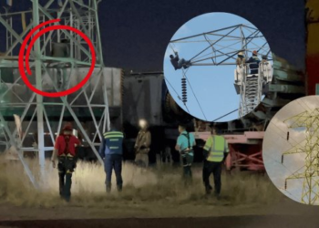 Luis Manuel mantuvo en vilo a una ciudad en lo alto de una torre eléctrica