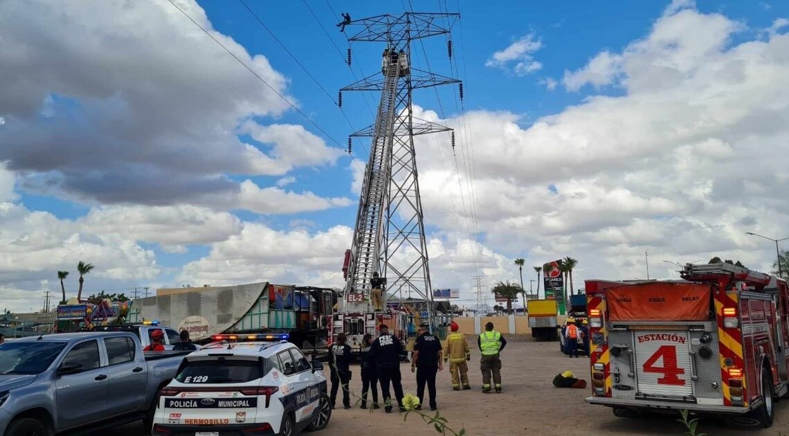 Persona que subió a torre de CFE en Hermosillo fue dejada en libertad por Juez Calificador