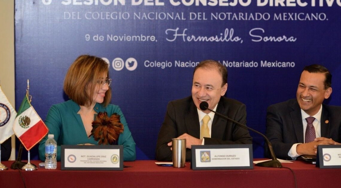 Garantizamos certeza jurídica a sonorenses en coordinación con el notariado: Alfonso Durazo