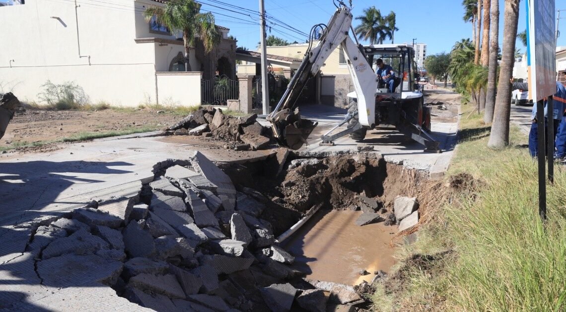 Hermosillo: Obras de reparación en cruce de bulevar Escobosa y Morelos tardarán dos semanas