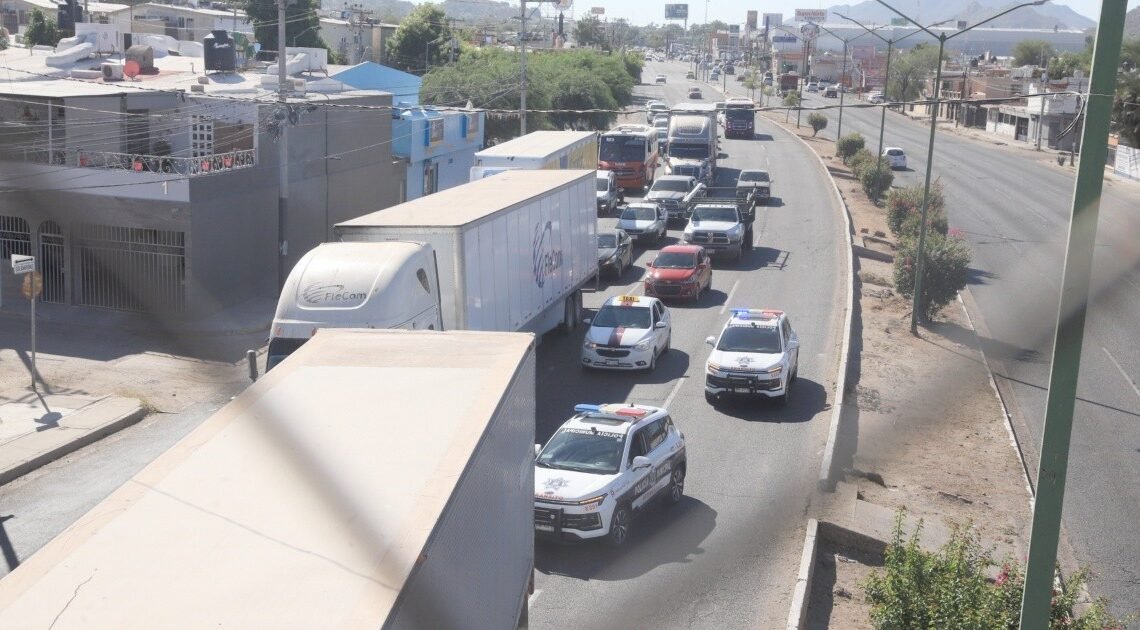 Tránsito de Hermosillo desvía de la ciudad a cerca de 350 tráileres a la semana