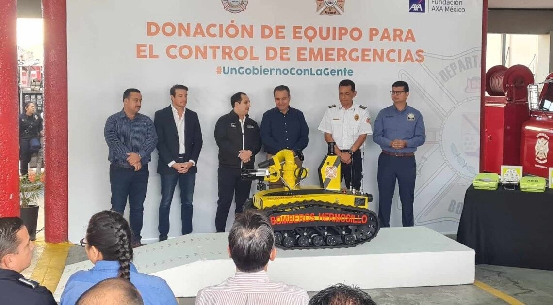 Hacen entregan de Sistema de Extinción Robótica de Incendios (SERI) a Bomberos de Hermosillo