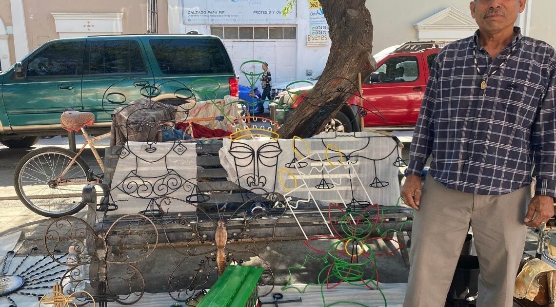 “Arte Metal”: Sergio Calderón muestra sus impresionantes piezas artísticas en Plaza Hidalgo