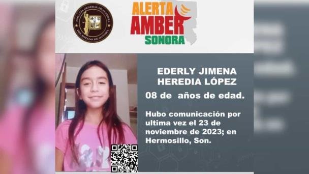 Activan Alerta Amber para localizar a menor de 8 años en Hermosillo Activan Alerta Amber para localizar a menor de 8 años en Hermosillo
