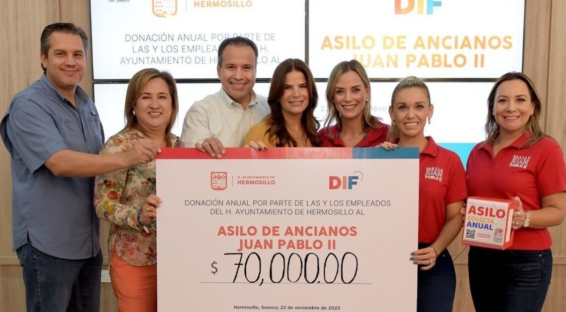 Antonio Astiazarán entrega donativo al Asilo de Ancianos Juan Pablo II