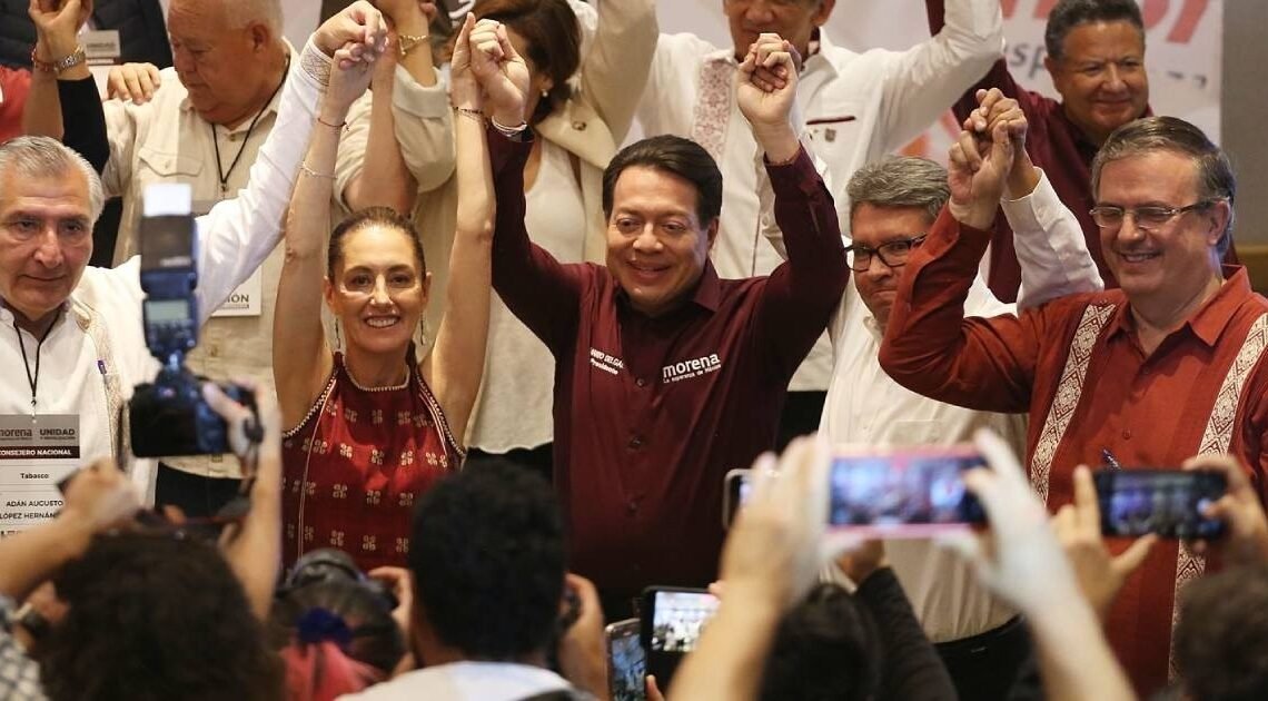 Claudia Sheinbaum celebra la permanencia de Marcelo Ebrard en Morena