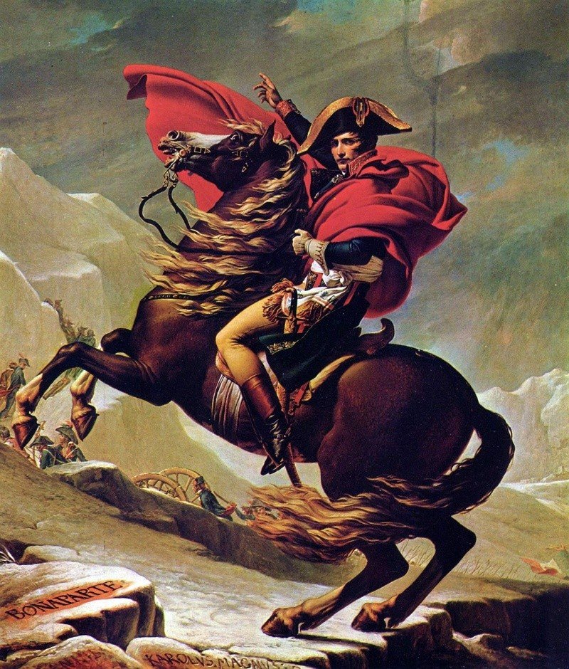 Napoleón cruzando los Alpes es el título de cinco versiones de un retrato ecuestre pintado al óleo sobre lienzo de Napoleón Bonaparte, realizadas por el artista francés Jacques-Louis David entre 1801 y 1805.