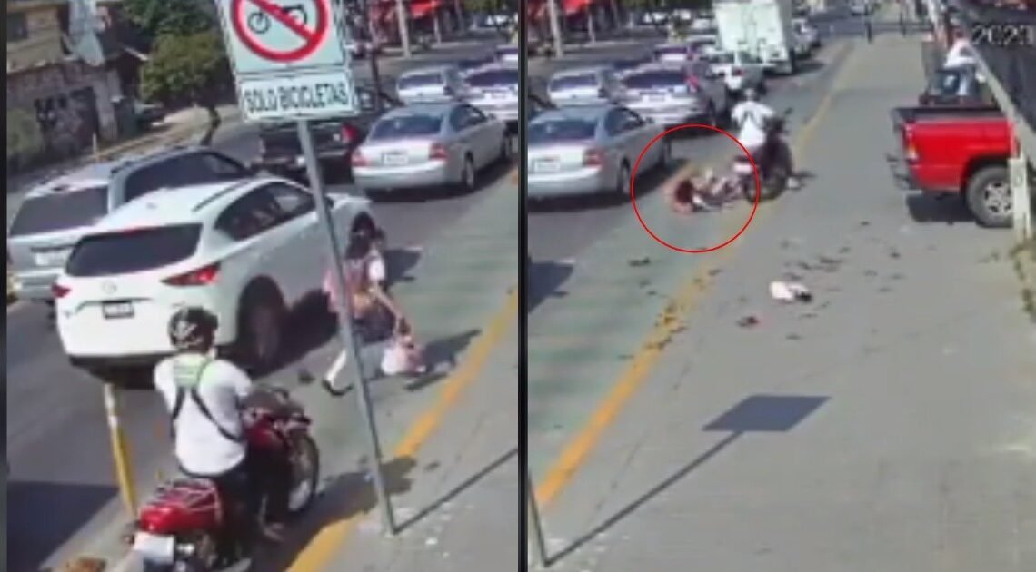 VIDEO: Motociclista arrolla a una niña en ciclovía y huye del sitio en León, Guanajuato VIDEO: Motociclista arrolla a una niña en ciclovía y huye del sitio en León, Guanajuato