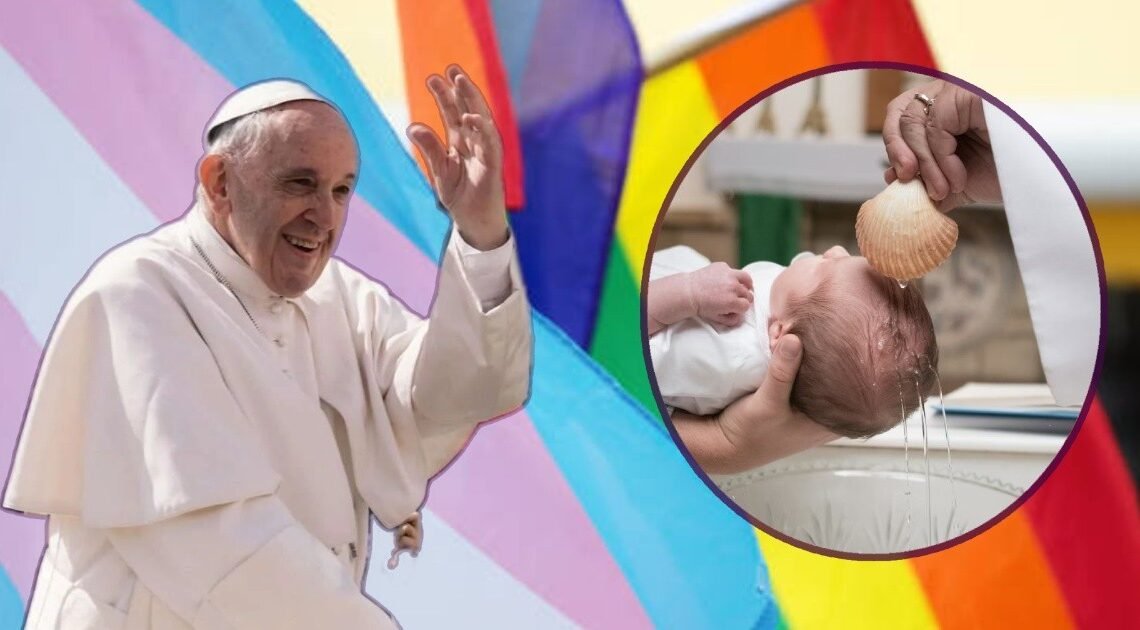 Papa Francisco autoriza el bautismo de personas trans y de hijos de parejas LGBTQ+