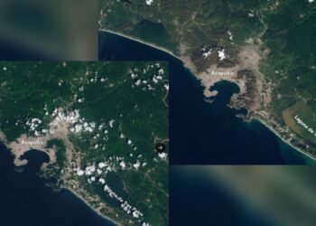Fotos de la NASA muestran a la costa de Acapulco antes y después del huracán “Otis”