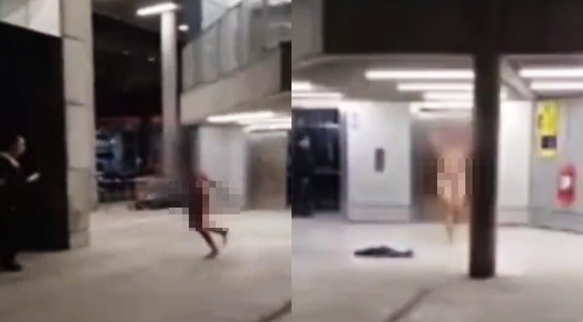 VIDEO: Mujer desnuda desata pánico al atacar a pasajeros en aeropuerto de Chile bajo los efectos de sustancias alucinógenas VIDEO: Mujer desnuda desata pánico al atacar a pasajeros en aeropuerto de Chile bajo los efectos de sustancias alucinógenas
